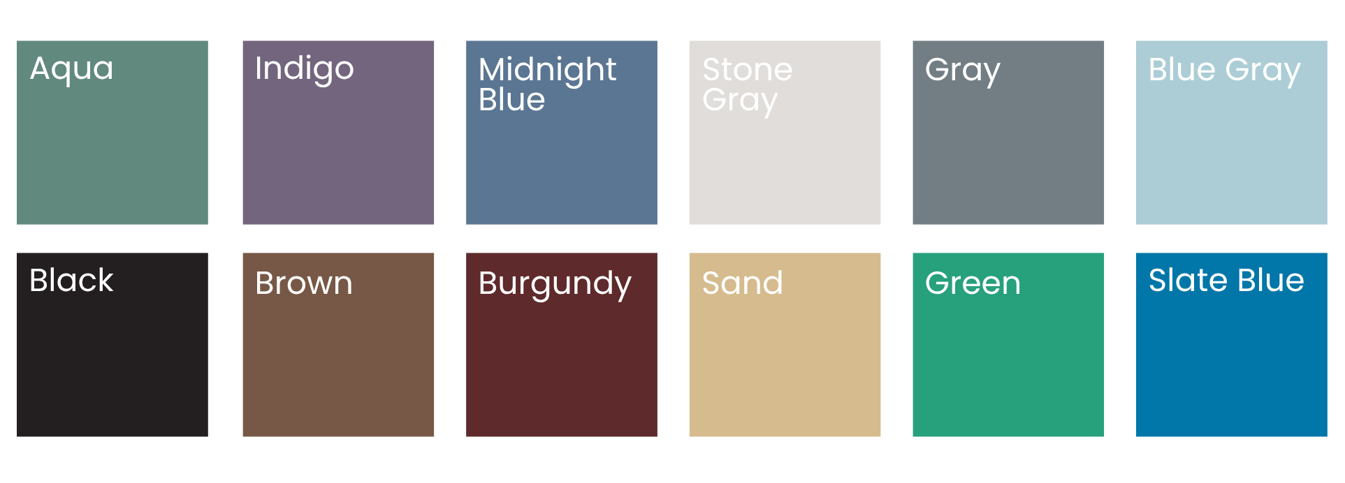 Endurance Furniture Standard Color Options-1