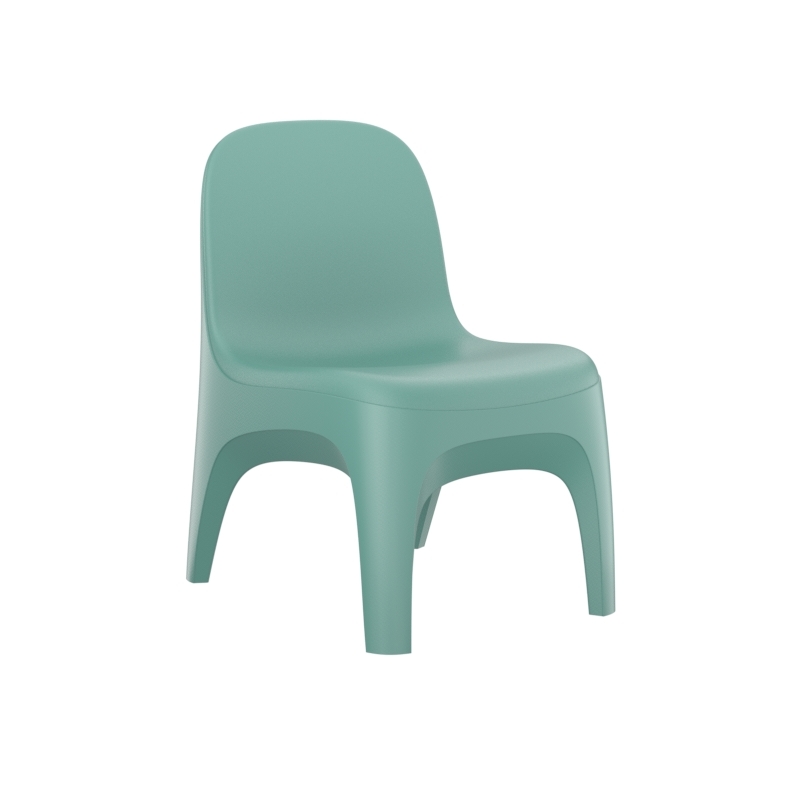 Crew Armless Chair - Aqua
